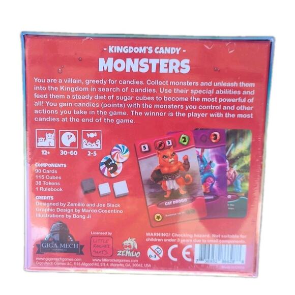 Kingdom's Candy: MONSTERS Battle Card Game Giga Mech Games FREE SHIPPING - NEW - Picture 2 of 7